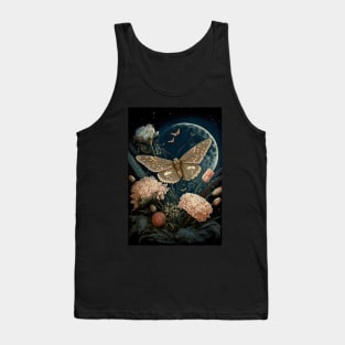 Wiccan witchcraft Moth and magic of night 6 Tank Top
